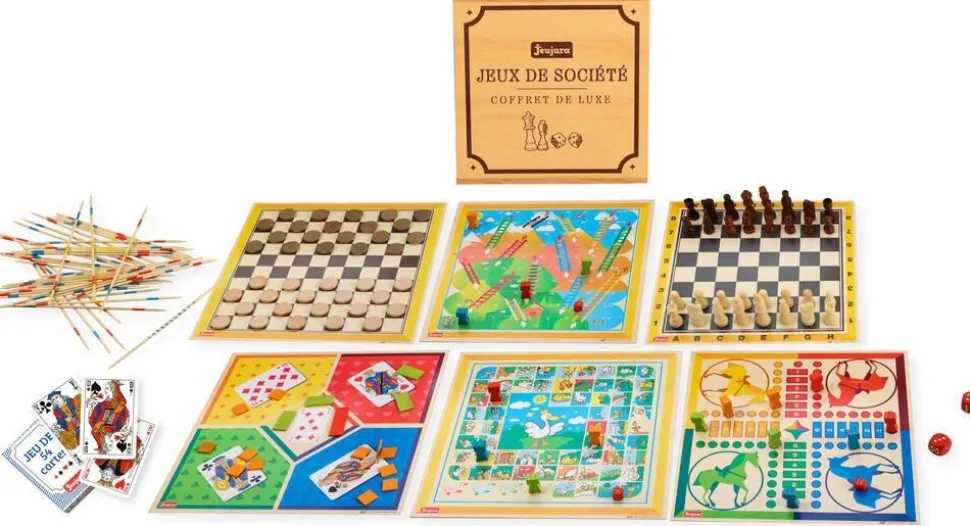 Coffret Luxe en bois jeux de société