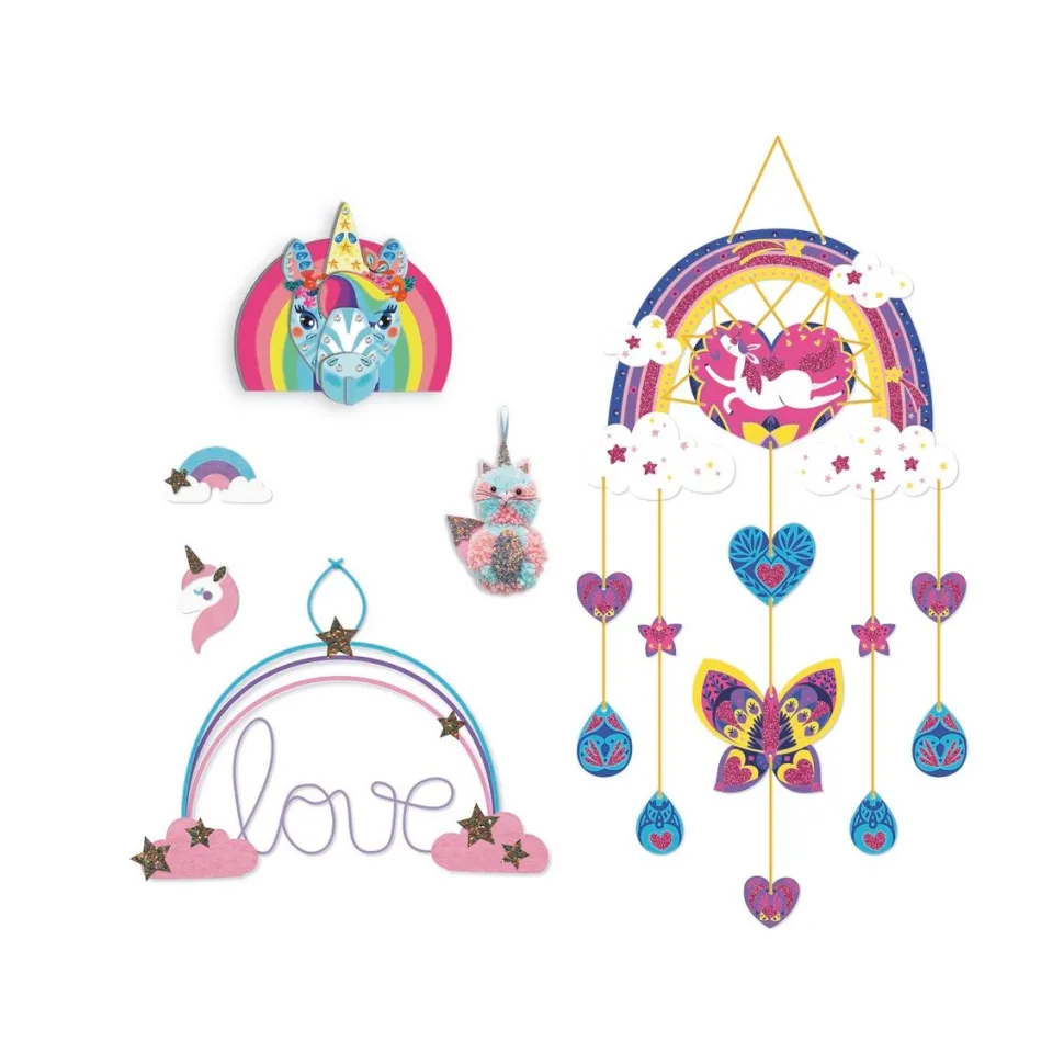 Coffret multiactivités 6 décorations arc-en-ciel
