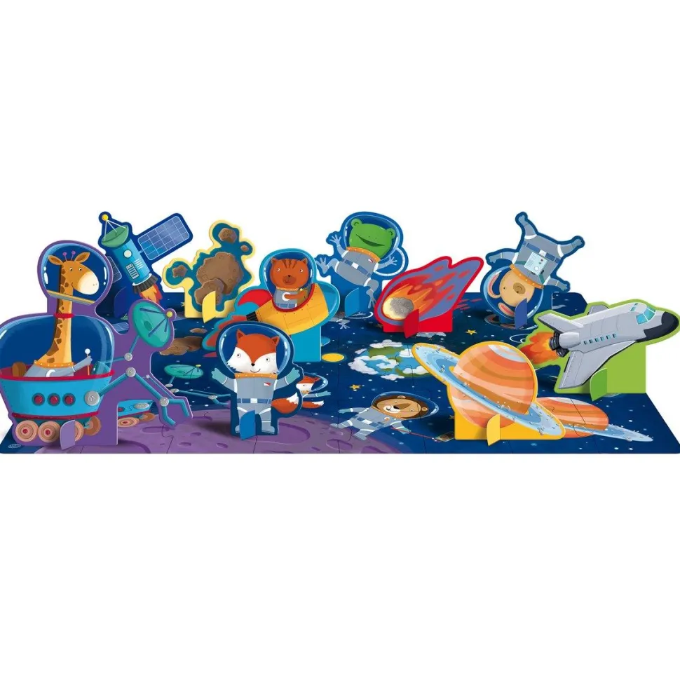 Coffret Qbox puzzle 40 pièces et livre : l'espace