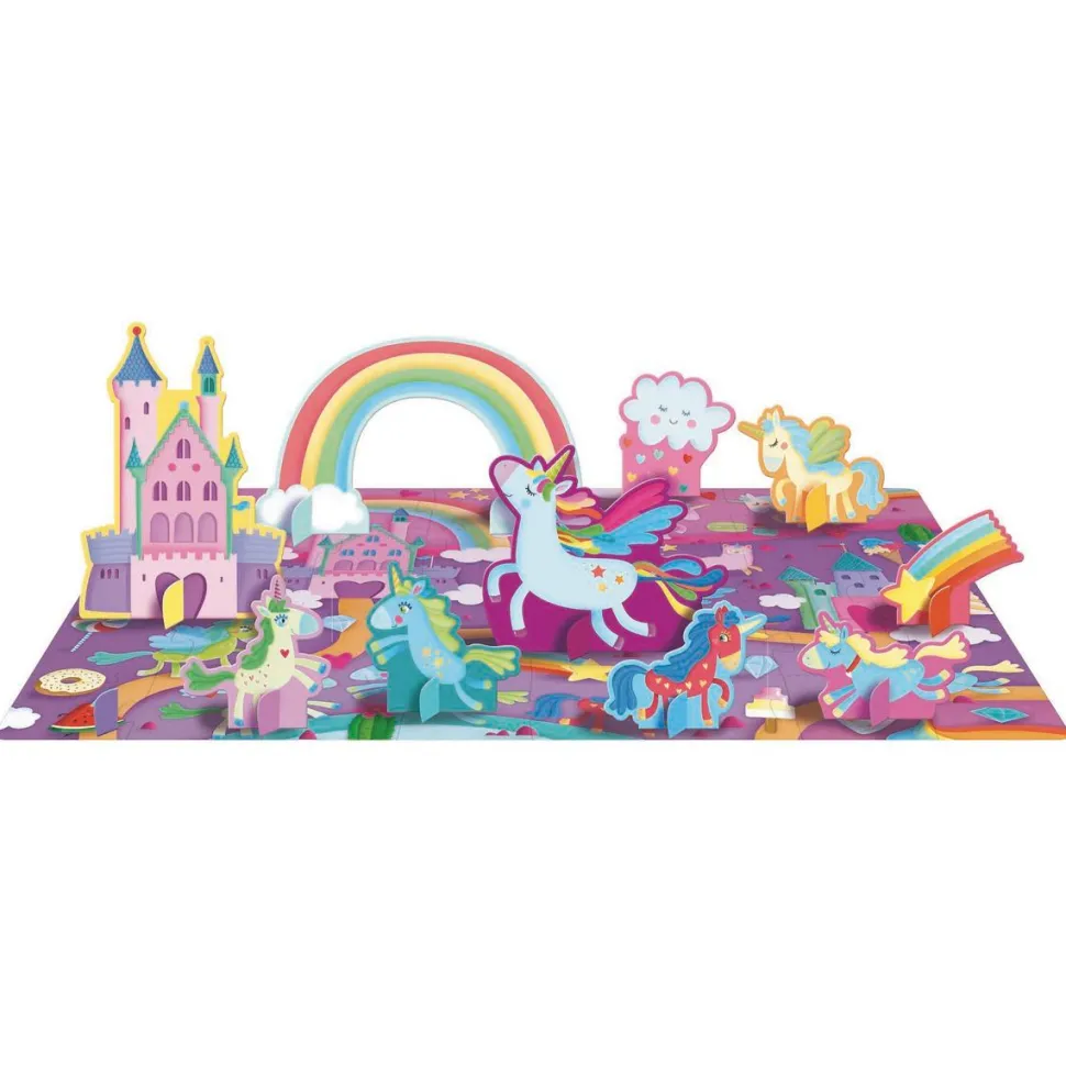 Coffret Qbox puzzle 40 pièces et Livre : Les licornes