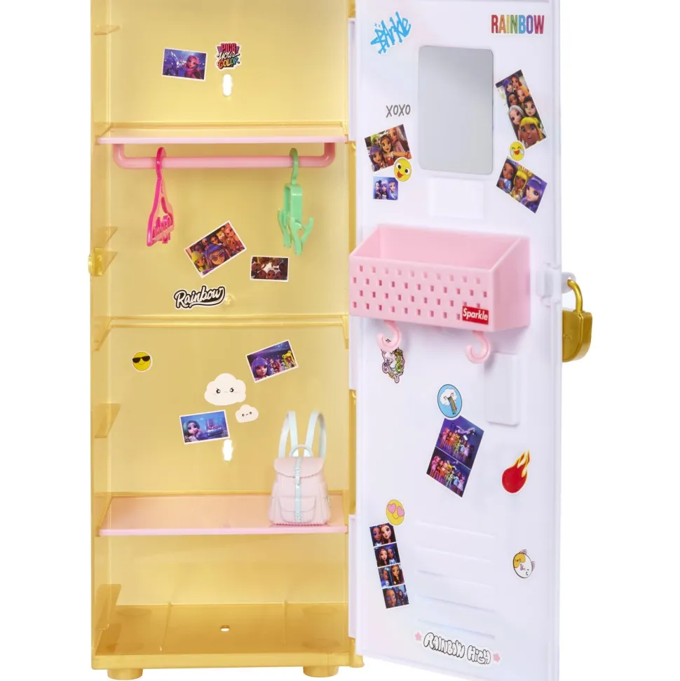 Coffret Rainbow High - poupée et casier Pinkly Paige