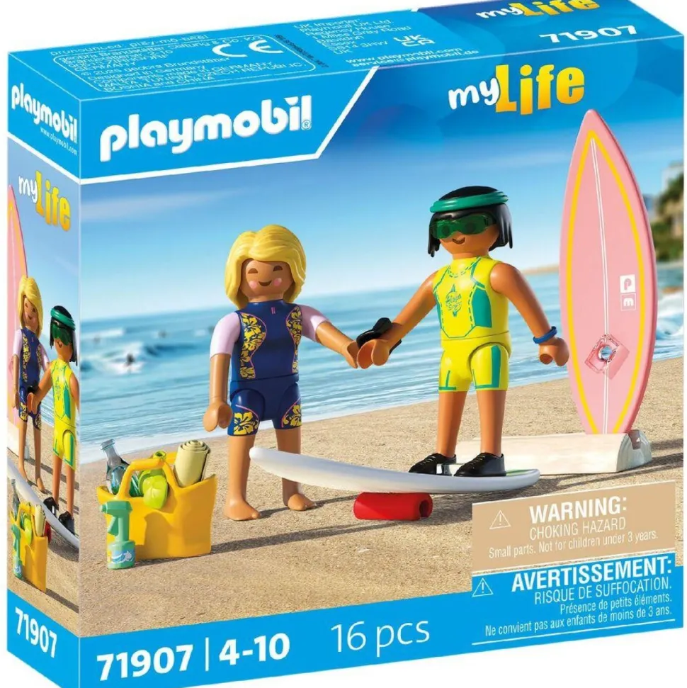 Cours de surf à la plage, 2 personnages Playmobil My Life 71907