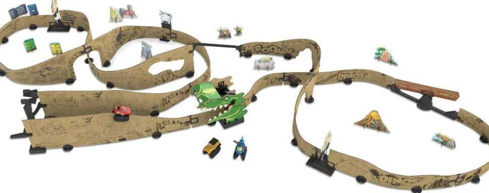Course De Voitures Carton - Aventure Dino