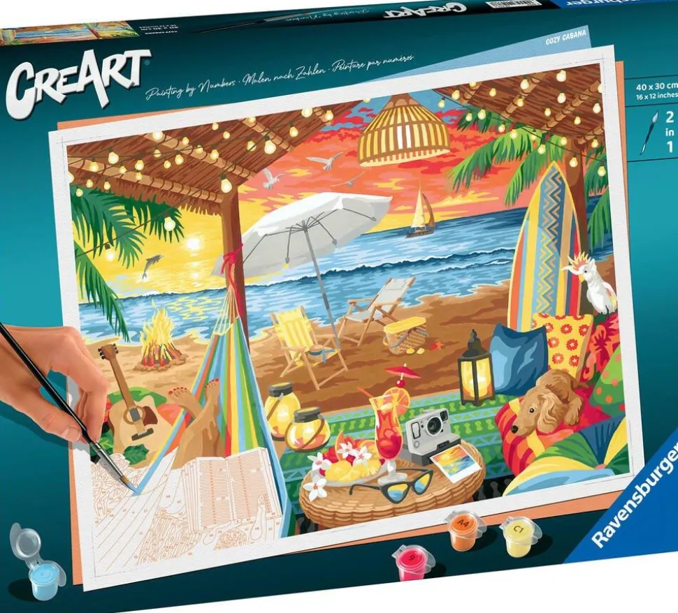 CreArt Peinture aux numéros XL Cozy Cabana