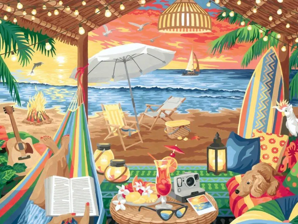 CreArt Peinture aux numéros XL Cozy Cabana