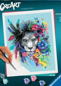 CreArt Peinture aux numéros - Grand Colorfull Boho Lion