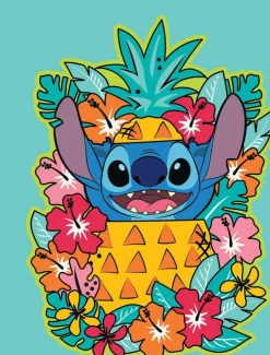 CreArt Peinture aux numéros Stitch ananas 24x30 cm