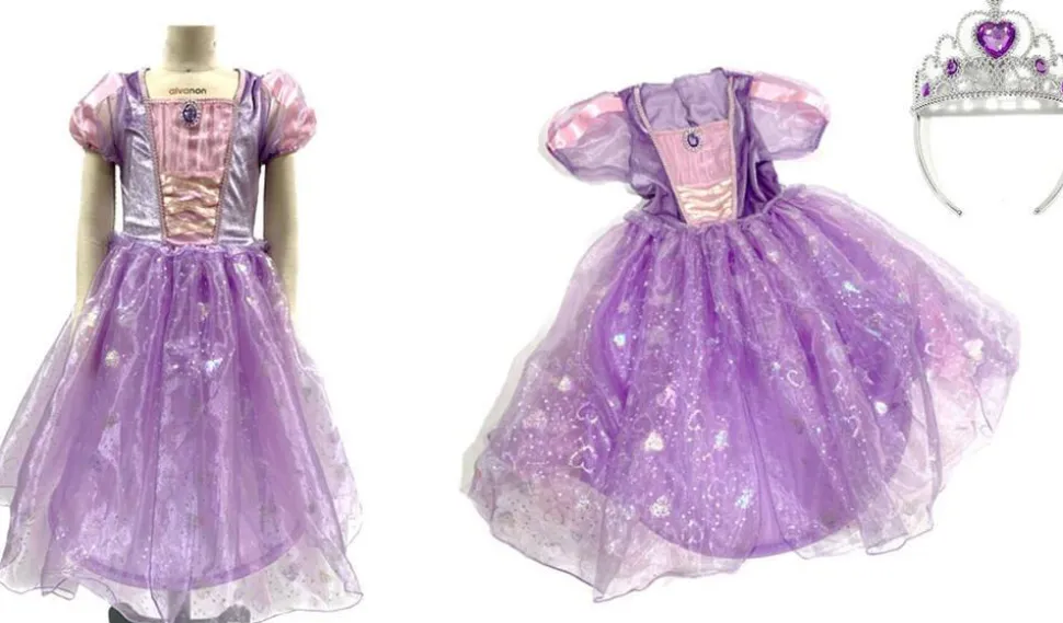 Déguisement Robe Violette - Taille 3/4 ans