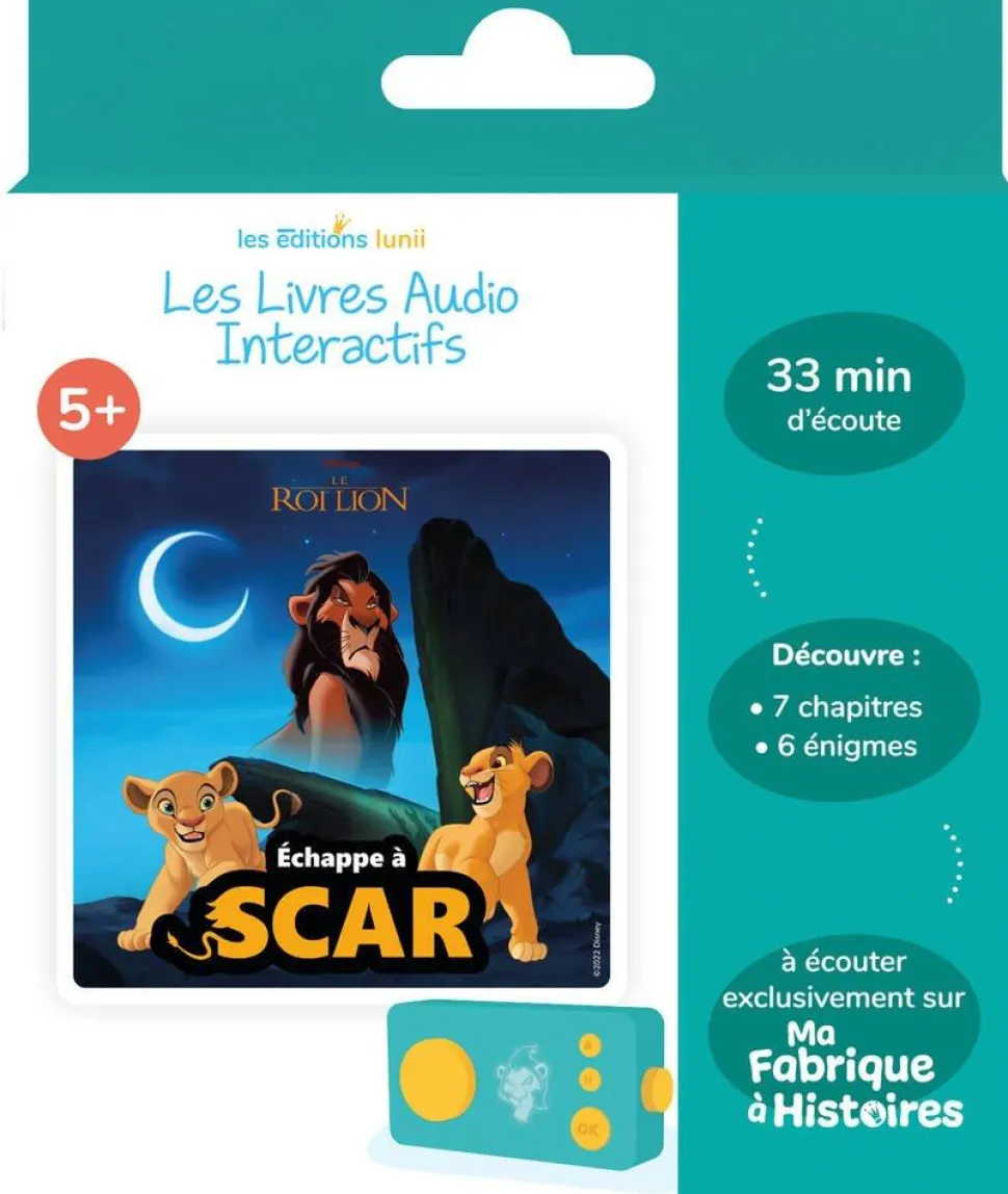 Disney Le Roi Lion - Livre Audio - Defi Vilain Échappe À Scar