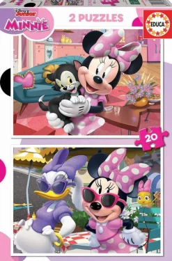Educa Borras - Ensemble De 2 Puzzles Minnie De 20 Pièces