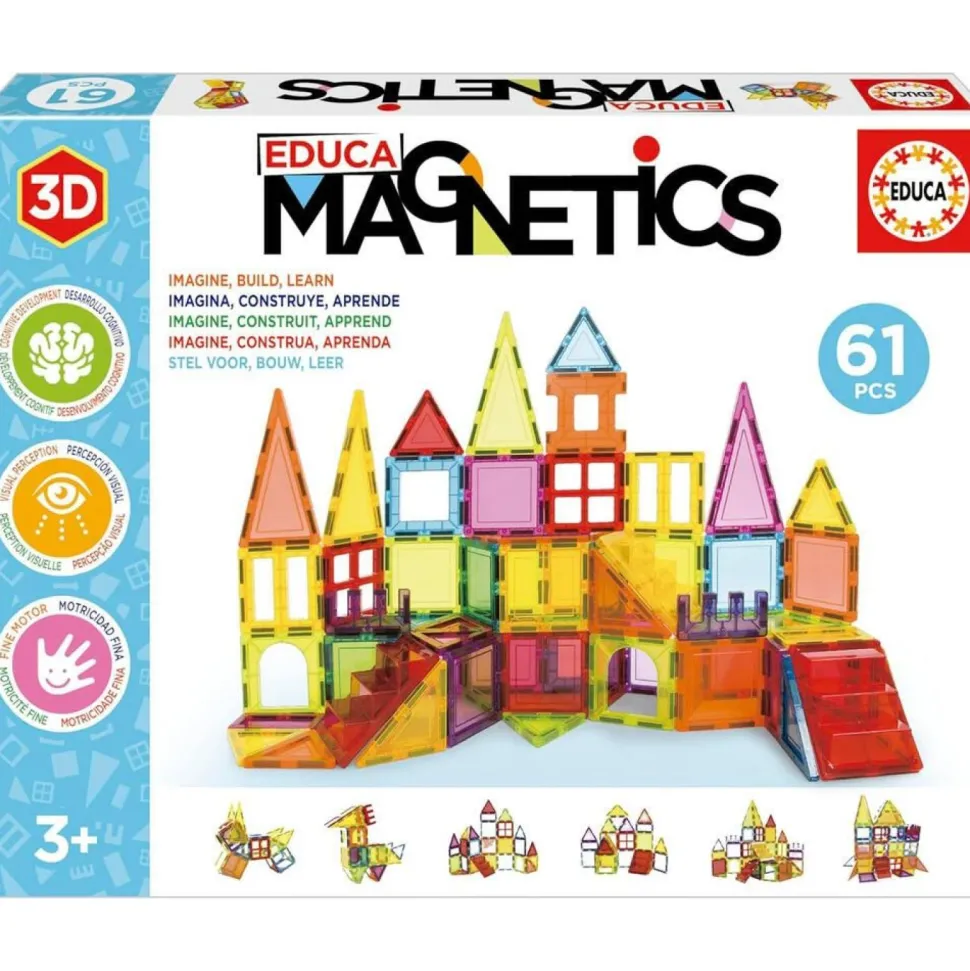 Educa magnetics 61 pièces - Construction puzzle en 3D
