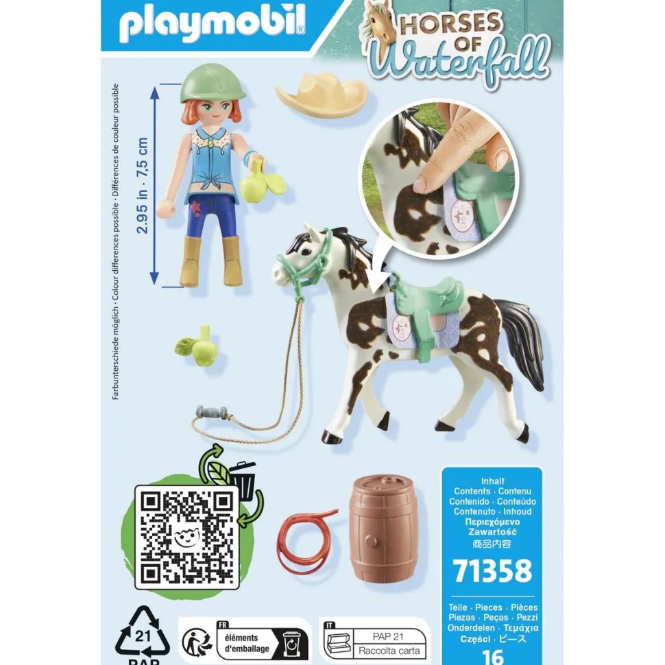 Ellie et Sawdust Playmobil Horses of Waterfall 71358