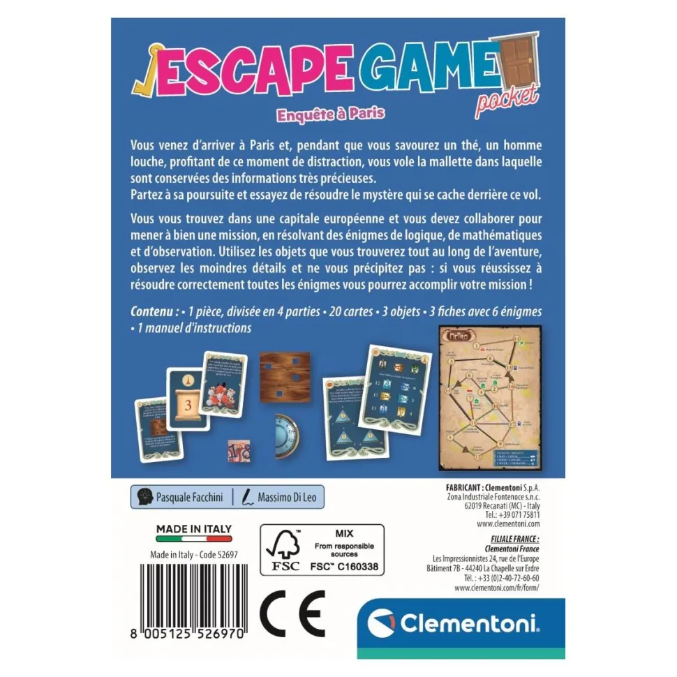 Escape Game Pocket Enquête à Paris