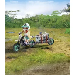 Explorateur avec moto et tyrannosaure - Playmobil Dinos 71524