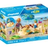 Famille jouant dans le sable à la plage Playmobil My Life 71906