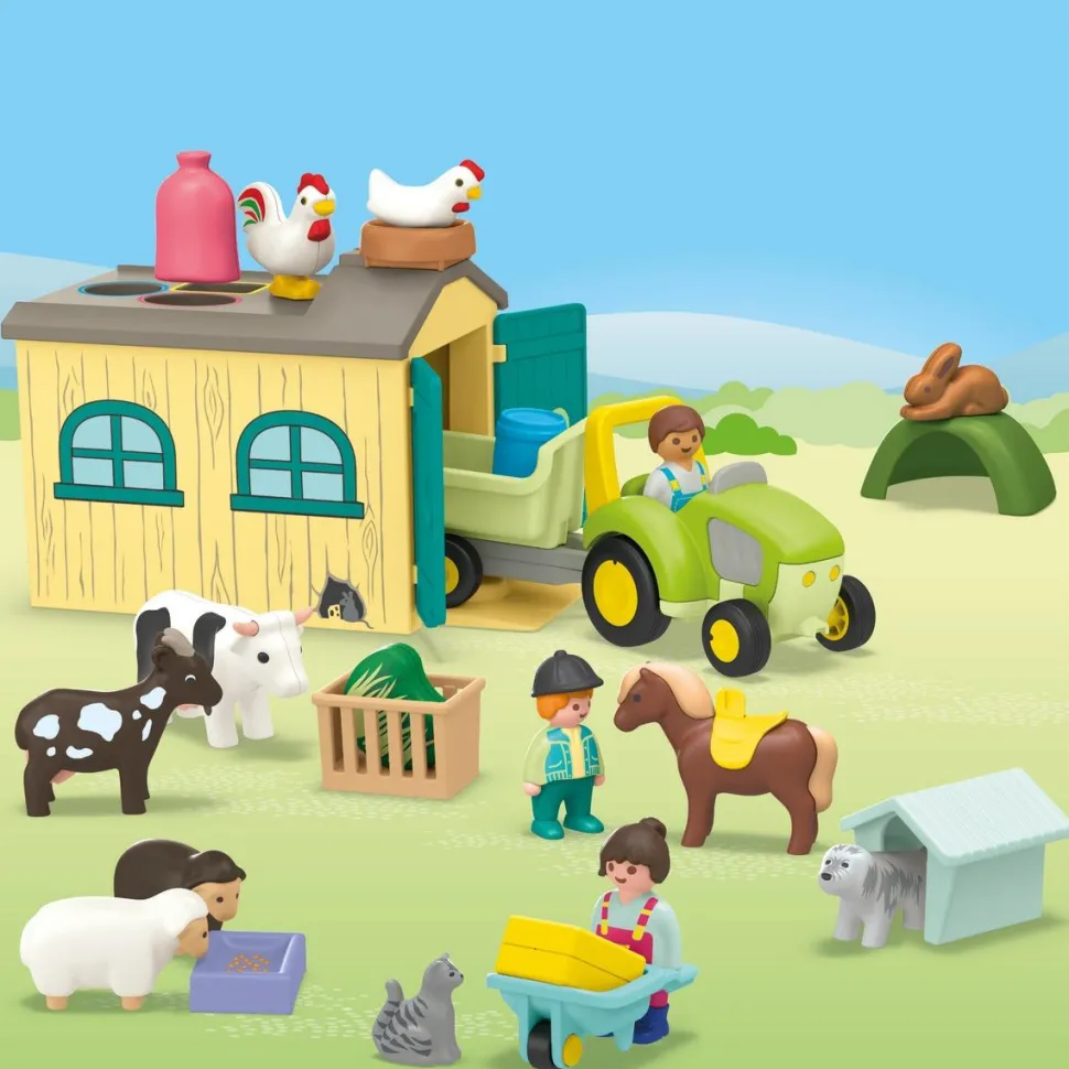 Ferme avec Tracteur Playmobil Junior 71656
