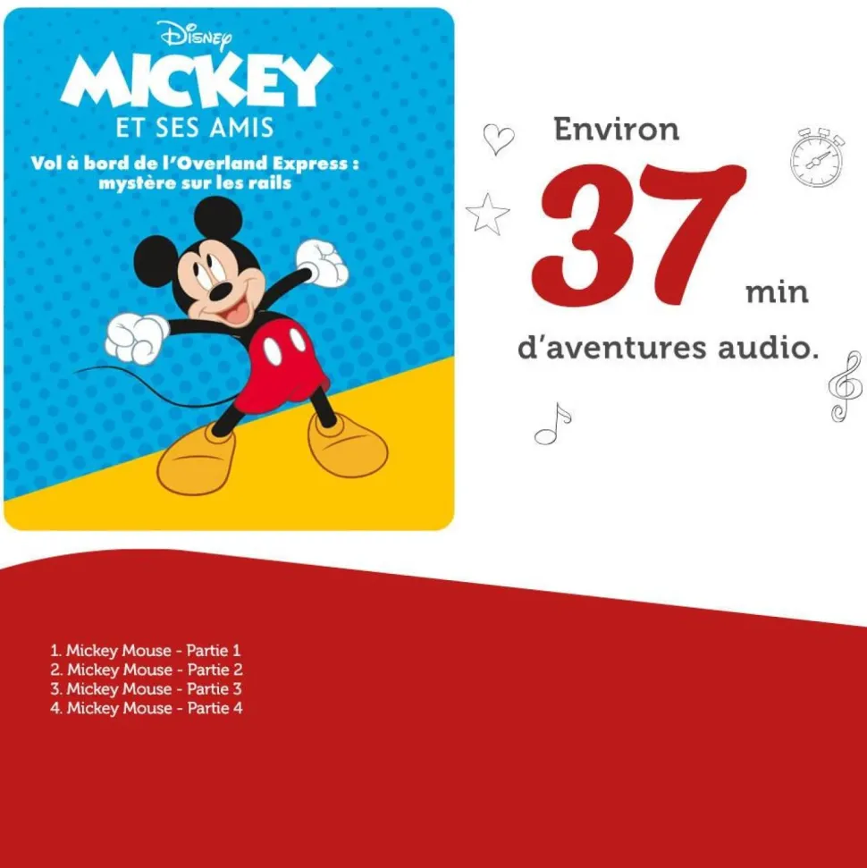 Figurine Tonie Mickey Mouse Vol à bord de Loverland Express - Mystère sur les rails