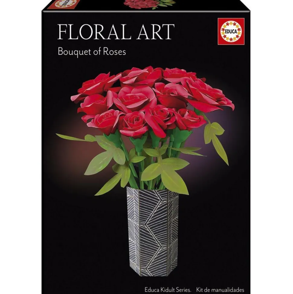 Floral art bouquet de roses