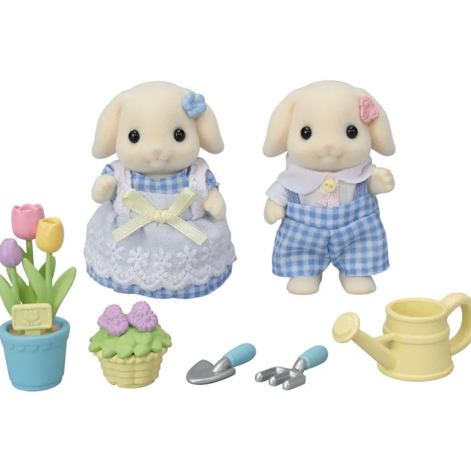 Frère Et Sœur Lapin Bélier - Sylvanian Families 5736 - Ensemble De Jardin
