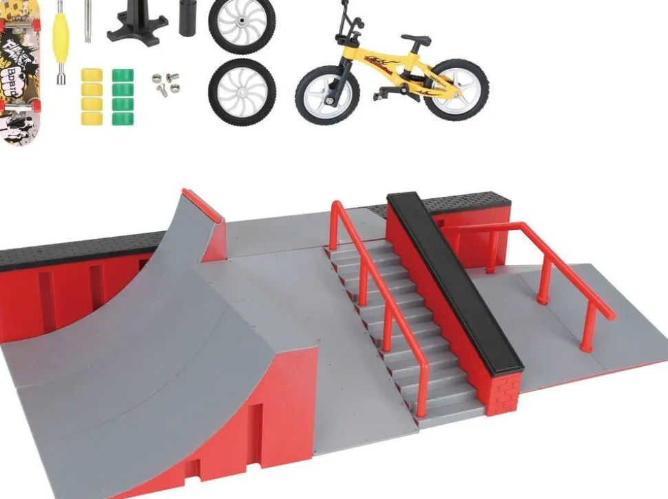 Grand skatepark avec modules