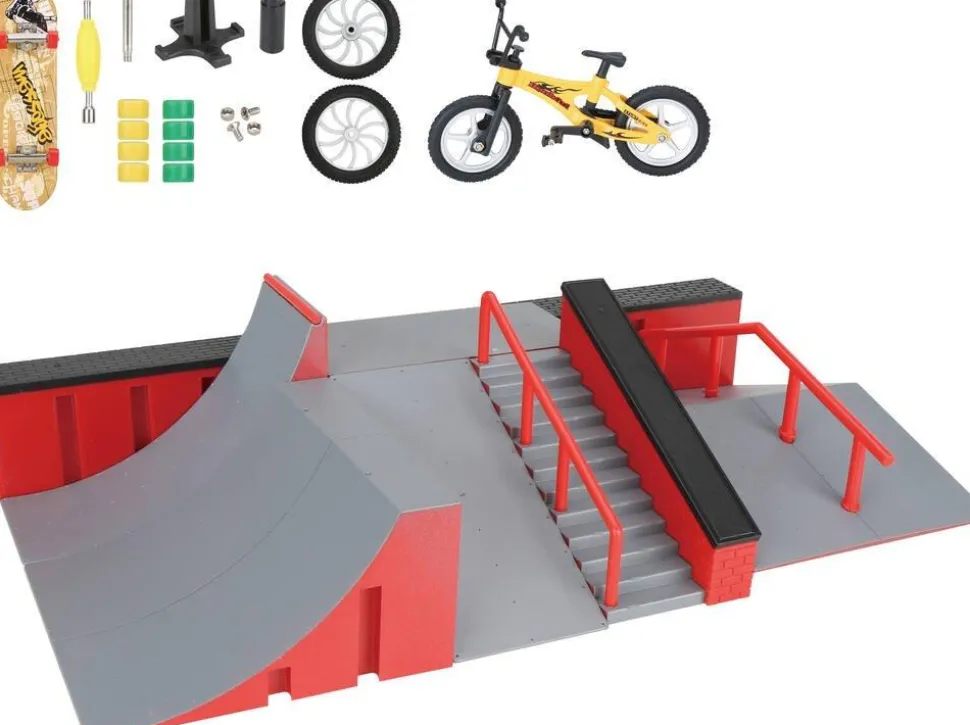 Grand skatepark avec modules