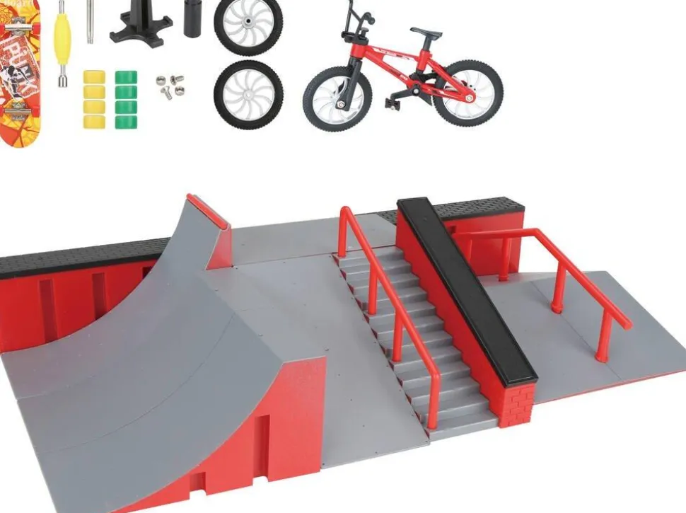 Grand skatepark avec modules