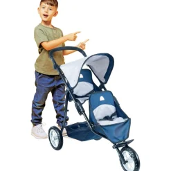 Grande poussette double 3 roues