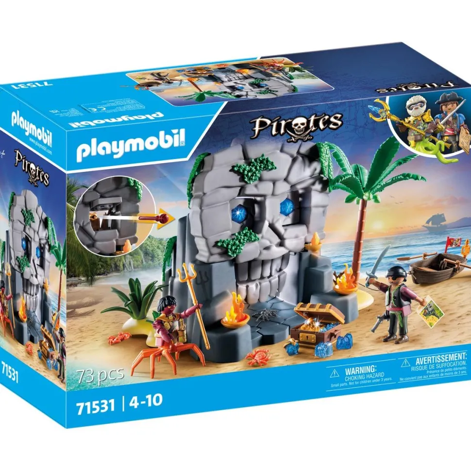 Ile au trésor pirate et monstre marin Playmobil Pirates 71531