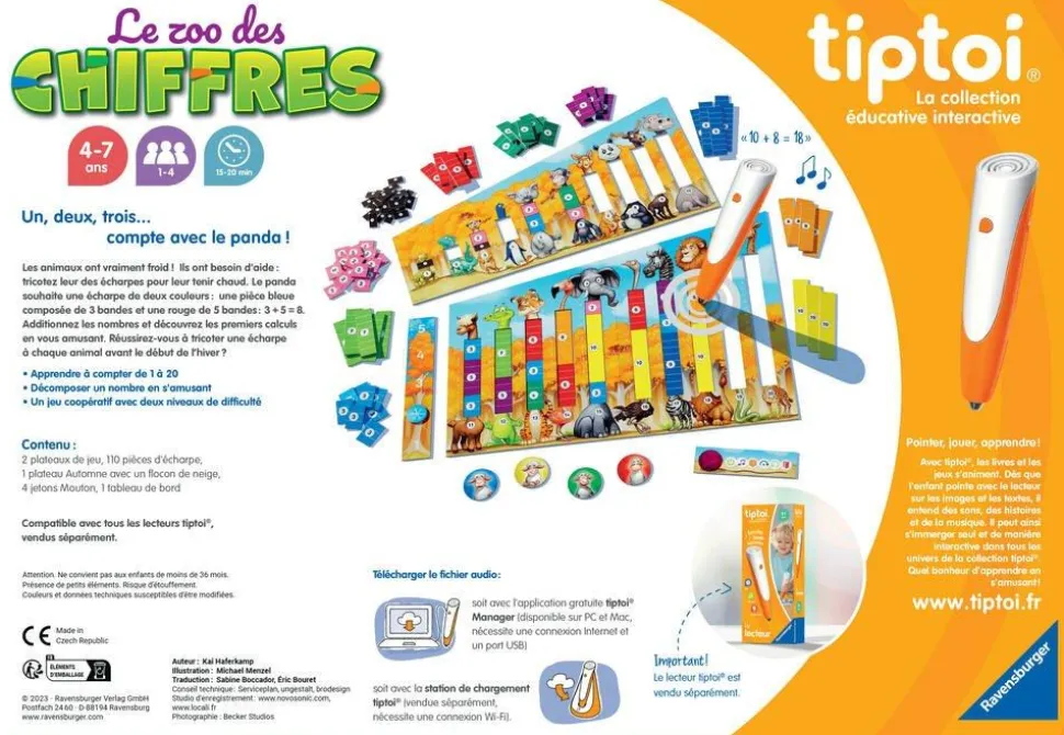 Jeu éducatifs Tip Toi - Le zoo des chiffres