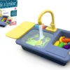 Kit vaisselle evier bleu avec jet d'eau Clement et Clementine