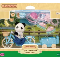 La fille panda, son vélo et sa remorque - Sylvanian Families 5652