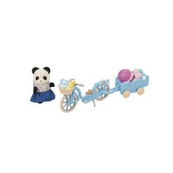 La fille panda, son vélo et sa remorque - Sylvanian Families 5652