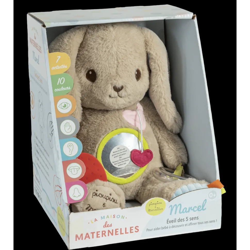 Lapin Marcel avec activités 30 cm