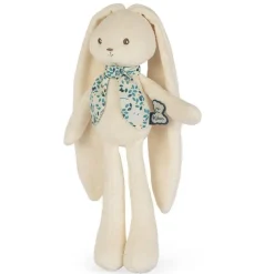 Lapinoo - peluche pantin lapin 25 cm crème