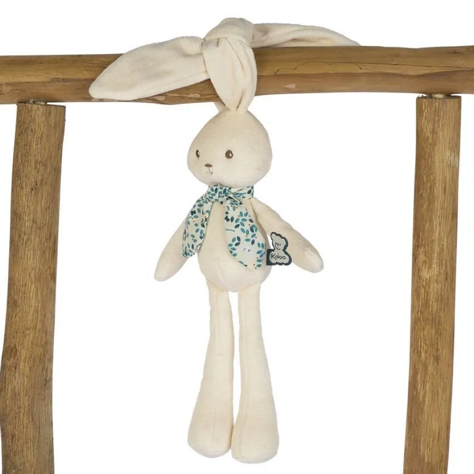 Lapinoo - peluche pantin lapin 25 cm crème