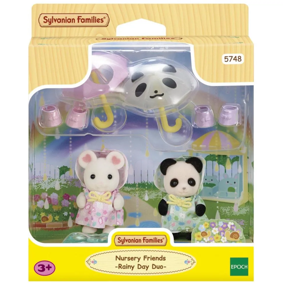 Le duo des bébés en habits de pluie Sylvanian Families 5748