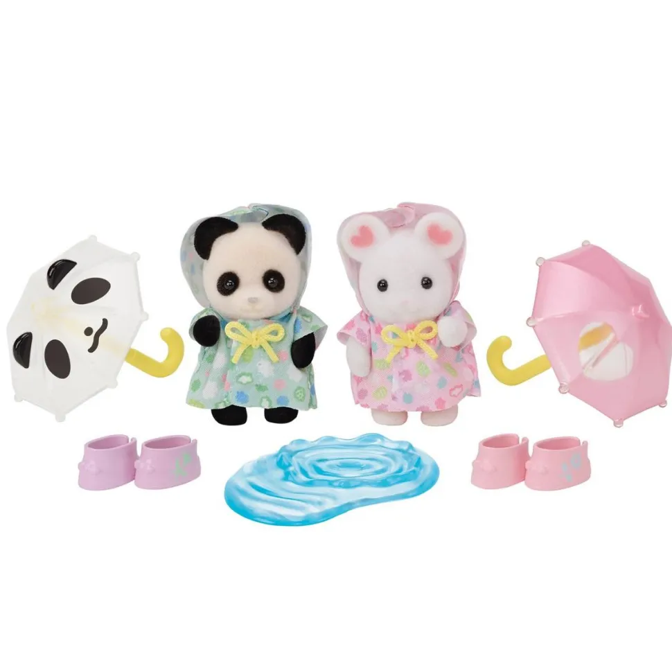 Le duo des bébés en habits de pluie Sylvanian Families 5748
