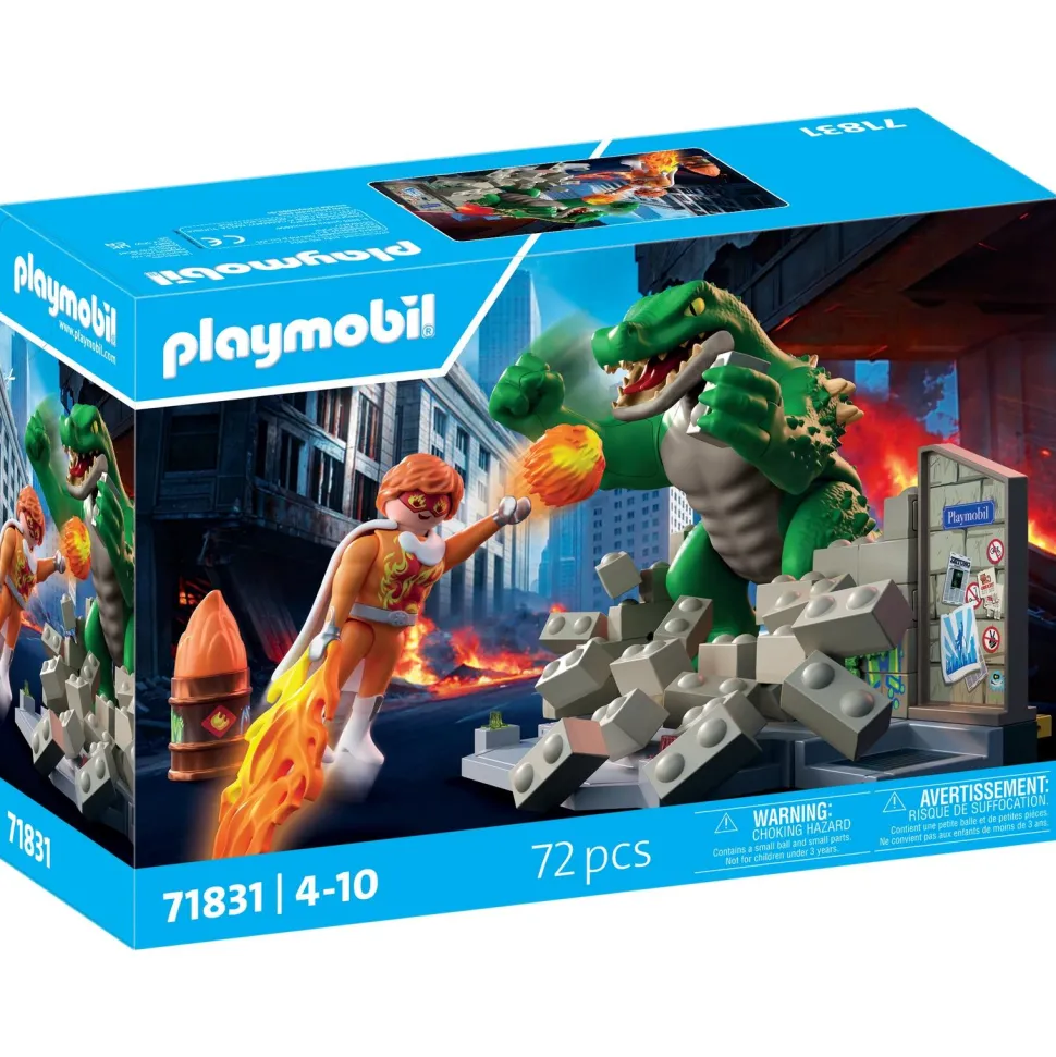 Les super-héros contre le lézard géant Playmobil Heroes 71831