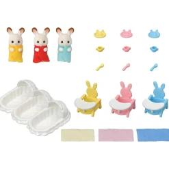 Les triplés lapin chocolat et accessoires puériculture - Sylvanian Families 5532