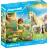 Licorne Fleur d'arc-en-ciel avec fée Playmobil Magic Unicorn 71840