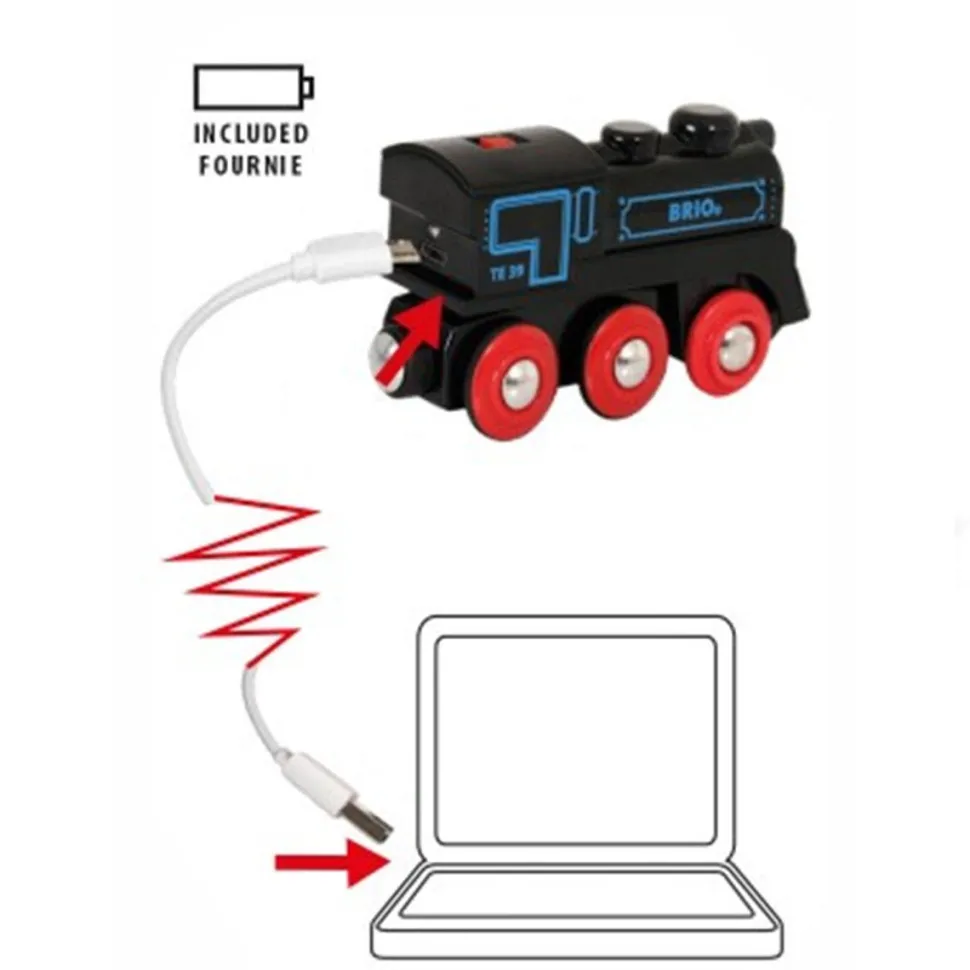 Locomotive rechargeable avec mini câble USB