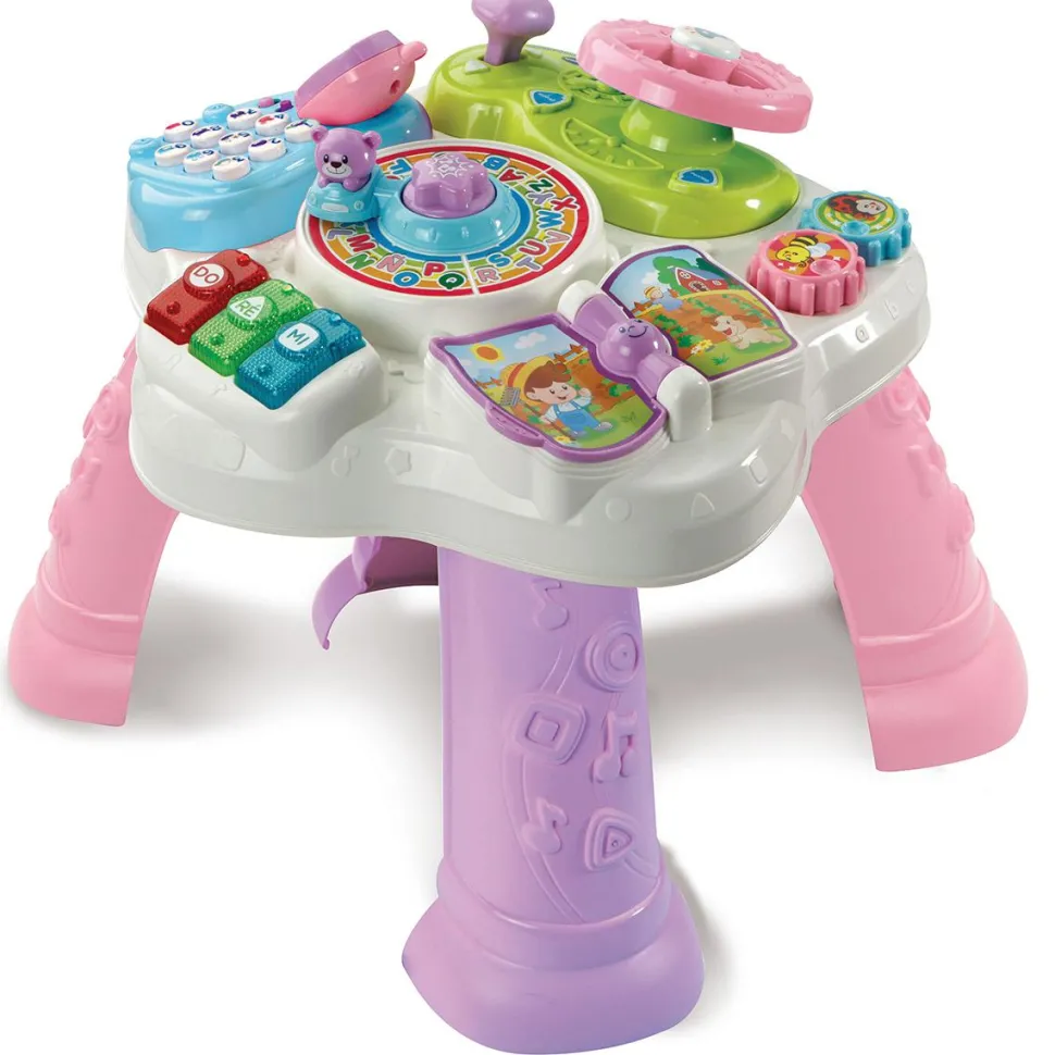 Ma table d'activités bilingue rose