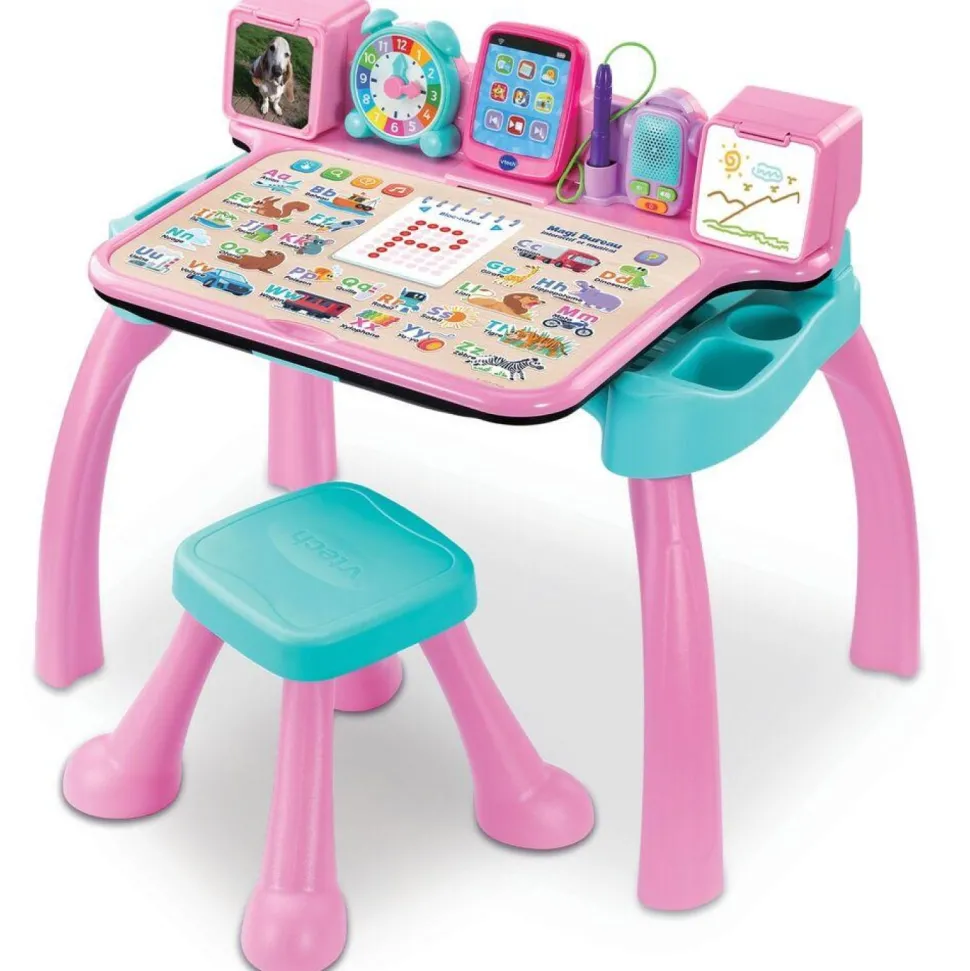 Magi bureau interactif et musical 6 en 1 rose