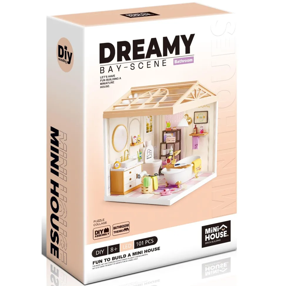Maquette DIY maison miniature à construire Salle de bains