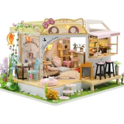 Maquette maison miniature à construire - Au bonheur des chats