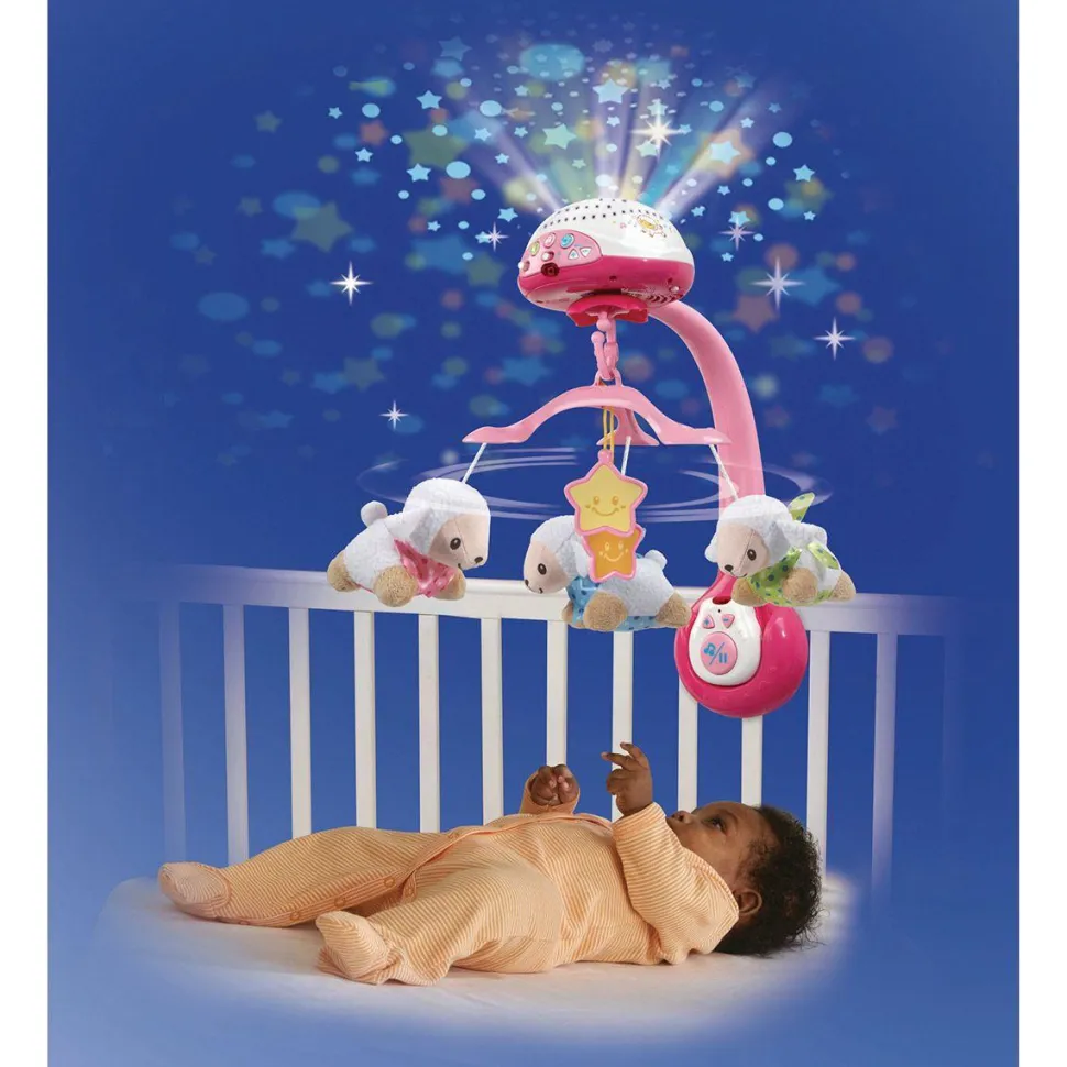Mobile Lumi compte-moutons rose