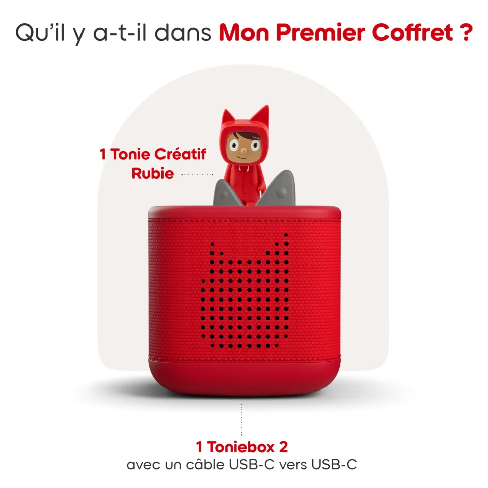 Mon premier coffret Toniebox 2 rouge coquelicot