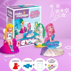 Mon trio enchanté - fée, sirène et licorne Mako Moulages