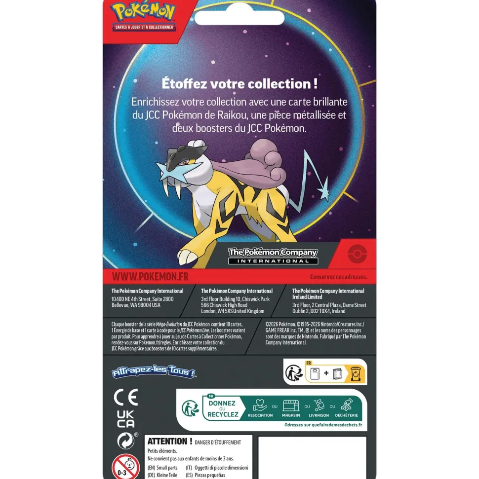 Pack 2 boosters Pokemon Janvier 2026 avec carte promo Raikoo