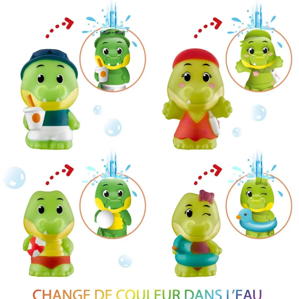 Pack 4 personnages Klorofil - famille Crocodile